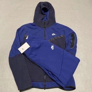 Nike Tech Chándal Para Hombre Grande Azul Marino Sudadera con Capucha Joggers Aire Libre Ropa Activa - Imagen 1 de 13