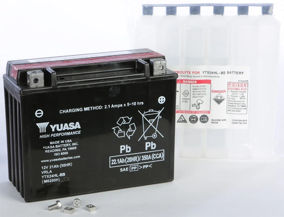 NEW YUASA BATTERY YTX24HL-BS MAINTENANCE FREE YUAM6250H FAST SHIPPING - Image 1 of 4