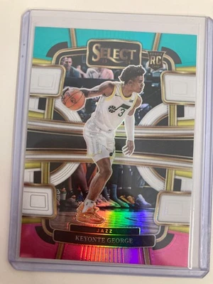 PANINI SELECT BASKETBALL 2023 KEYONTE GEORGE UTAH JAZZ TEAL PINK PRIZM 12/49 RC. - Image 1 of 2