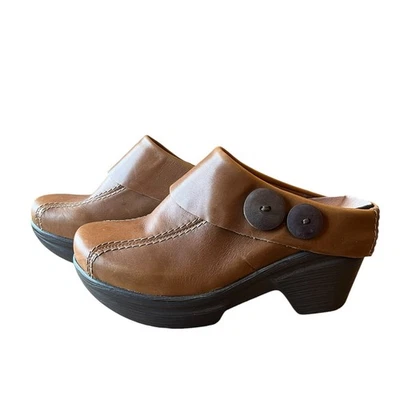 Zuecos Sanita Nikolette Mules para mujer talla 36 cuero tostado detalle de botones cómodos Foto 1 de 4