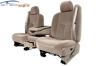 1999 - 2006 Chevrolet & GMC Tan Cloth Heated Front Seats with Jump Seat Console Foto 1 de 4