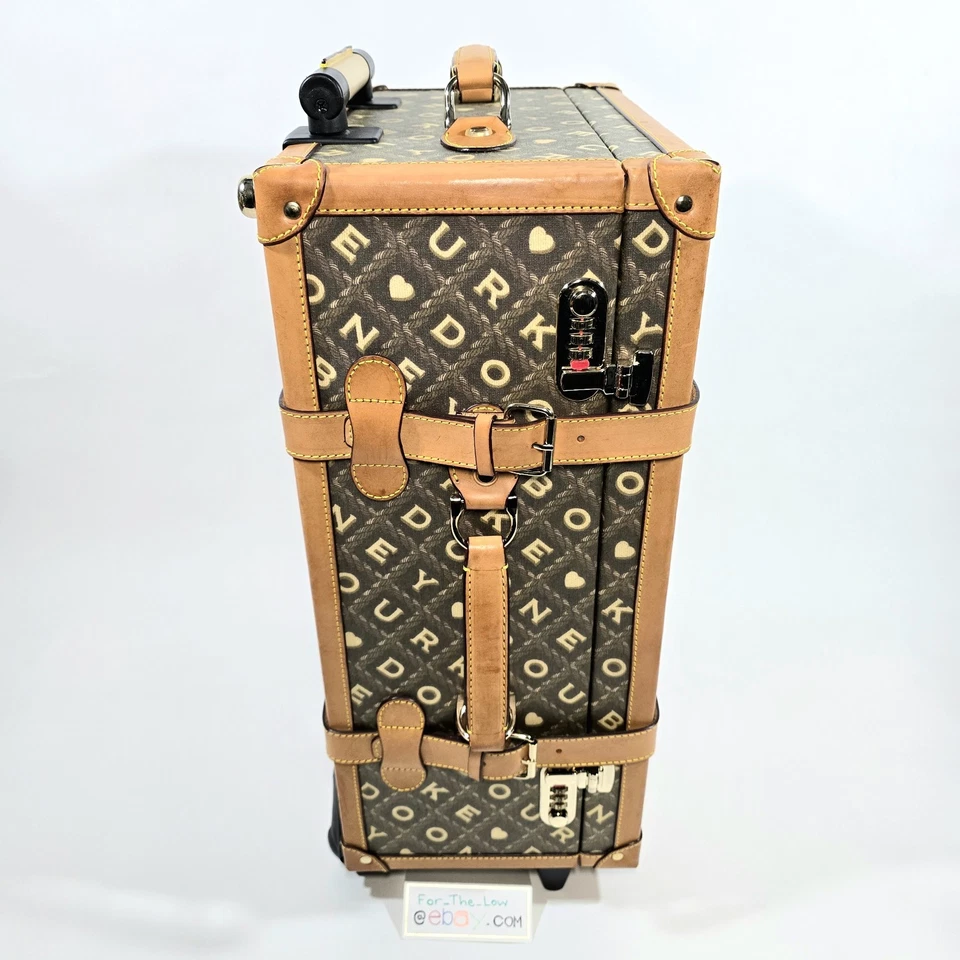 Rare Vintage DOONEY & BOURKE Hard Carry-on Rolling Luggage Trunk Travel Suitcase - Image 1 of 4