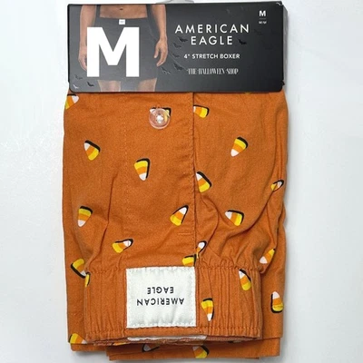 Shorts boxer elástico American Eagle 4" MÉDIO Halloween milho doce - Imagem 1 de 3