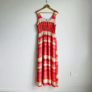Jeanswest Dress Size AU 14 / US 10 Orange Coral Maxi Formal Wedding Bright - Picture 1 of 5
