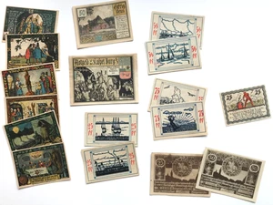 Lot of 17 Notgeld Germany Budelsdorf/Burgel/Bullenkuhleh/Kaspelburg/Calbe - Imagen 1 de 2