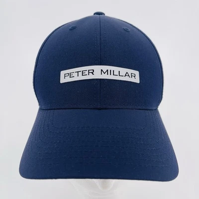Gorra de golf Peter Millar para hombre azul marino deletreada logotipo de goma ajustable OSFA Foto 1 de 4