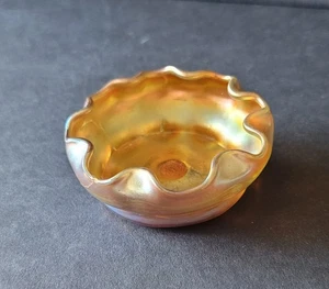 TIFFANY LCT FAVRILE GLASS MASTER SALT CELLAR (crack!) - Picture 1 of 10