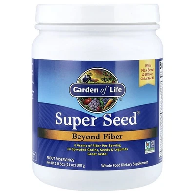 Garden of Life Super Seed Beyond Fiber 1 lb 5 oz 600 g Vegetarian , Whole Food - Image 1 of 2