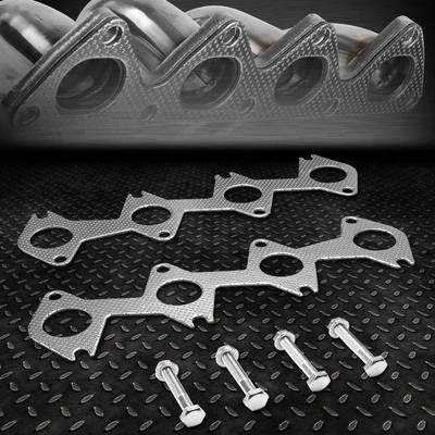 PARA 05-10 FORD MUSTANG GT 4.6L V8 ALUMINIO ESCAPE COLECTOR JUNTA CABEZAL + PERNOS Foto 1 de 4