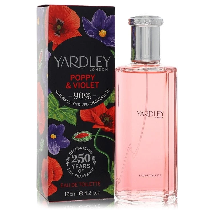 Yardley Poppy & Violet Eau De Toilette Spray 4.2 Oz for Women