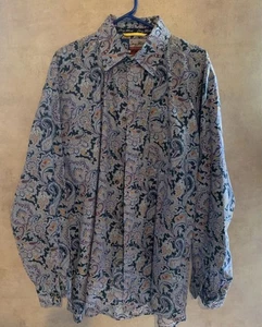 George Straight Hemd Herren Gr. XL Blau Wrangler Cowboy Cut Collection Western - Bild 1 von 6