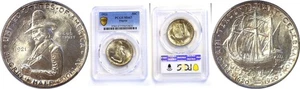 1921 50C Pilgrim Commemorative Half Dollar PCGS MS-67 - Picture 1 of 3