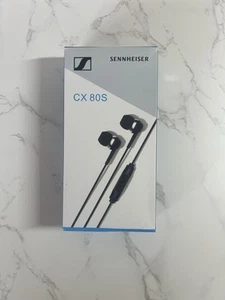 Sennheiser CX 80S In ear Headphones with In line One Button Smart Black - Picture 1 of 8