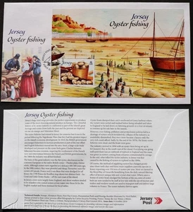 Jersey Stamps "Oyster Fishing" £2 Miniature Sheet First Day Cover 2014 - Picture 1 of 3
