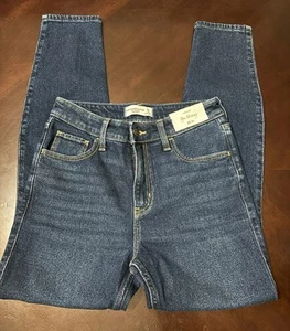 ABERCROMBIE & FITCH The Skinny High Rise Blue Denim Jeans~Size 26 2R~NWT - Picture 1 of 9