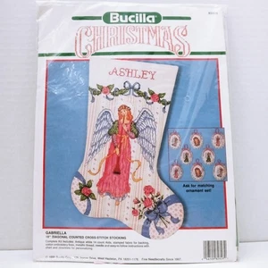 Kit de Medias de Navidad Vintage Bucilla Angel Punto de Cruz Gabriella 82828 Nuevo - Imagen 1 de 7