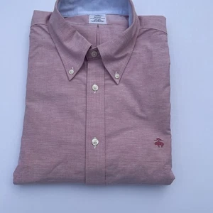 Brooks Brothers Herren Rosa Oxford Button Down Langarm Hemd XXL - Bild 1 von 10
