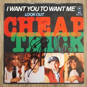 Cheap Trick Signed I Want You To Want Me 7" Vinyl Record Nielsen Petersson RAD - Picture 1 of 1