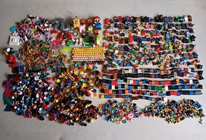 LEGO BULK LOT 3 LB+ MINIFIGURE PARTS PIECES HEADS TORSOS HEADGEAR BODY MORE - Picture 1 of 8