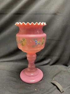 Victorian Handmade Pink Lustre Vase - Picture 1 of 4