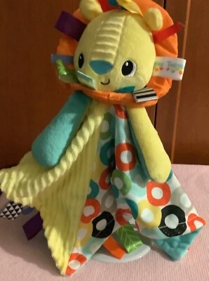 Bright Starts Taggies Lion Lovey 14 英寸毛绒安全毯多彩 — 第 1/4 张图片