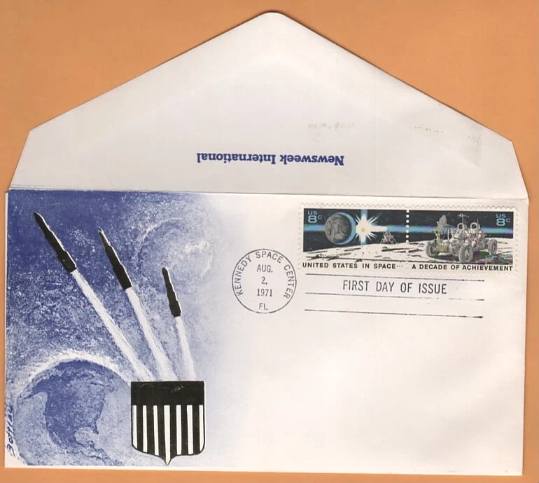US Space Achievements  1434-35 FDC - 08/02/1771   Houston, TX  - VF-UA - Image 1 of 1
