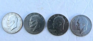 4-1976 Eisenhower Bicentennial, $1.00  Coins, 4 Coin Collection,  Nice Coins - Picture 1 of 2