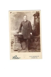 Fotografia vintage antica carta armadio rider studio Chicago Ernest Peterson - Foto 1 di 3