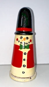 Vintage Christmas Wooden Snowman Hand Painted - Possibly Nesting - Picture 1 of 7