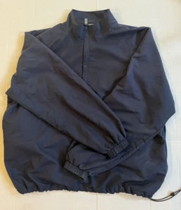 PGA Tour Dark Blue Windbreaker Warmup Jacket 1/4 Zip Front Pullover Size L - Picture 1 of 11