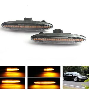 2X LED Dynamic Side Marker Turn Signal Light For Lexus IS250 IS350 SC430 Toyota