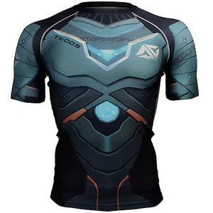 FX-305 SPACE ARMOUR Skin Tight Compression Base layer Jiujitsu MMA Rash guard - Picture 1 of 6