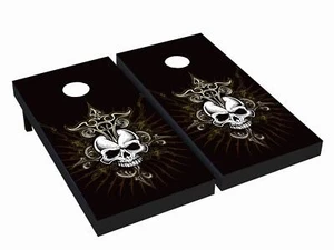 Calcomanías calcomanías envolventes LAMINADAS Skull Art Cornhole Board piel #93 - Imagen 1 de 1