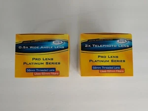 2-Digital Concepts Lens Macro 58mm 0.5x Model 1458W and Model 1458Telephoto. - Picture 1 of 3