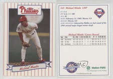 1995 Mellon Bank Philadelphia Phillies Mike Mimbs Michael Mimbs #45 Rookie RC