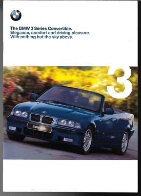 BMW 3-Series Convertible E36 1999-2000 UK Market Brochure 318i, 323i, 328i & M3 - Image 1 of 2