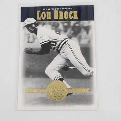 2001 Upper Deck Hall of Famers #6 Lou Brock St. Louis Cardinals HOF - Image 1 of 2