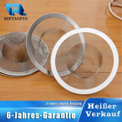 Abfluss Sieb Fein Küche Dusche Haarsieb Edelstahl Spülbeckensieb Waschbecken DE - Bild 1 von 4