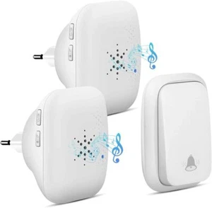 Campanello radio senza batteria, campanello per porta radio PDGROW inserimento campanello di casa senza fili