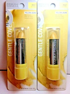 Lot of 2 Physicians Formula Gentle Cover Concealer Stick, Cover Yellow, PF837 - Image 1 of 2