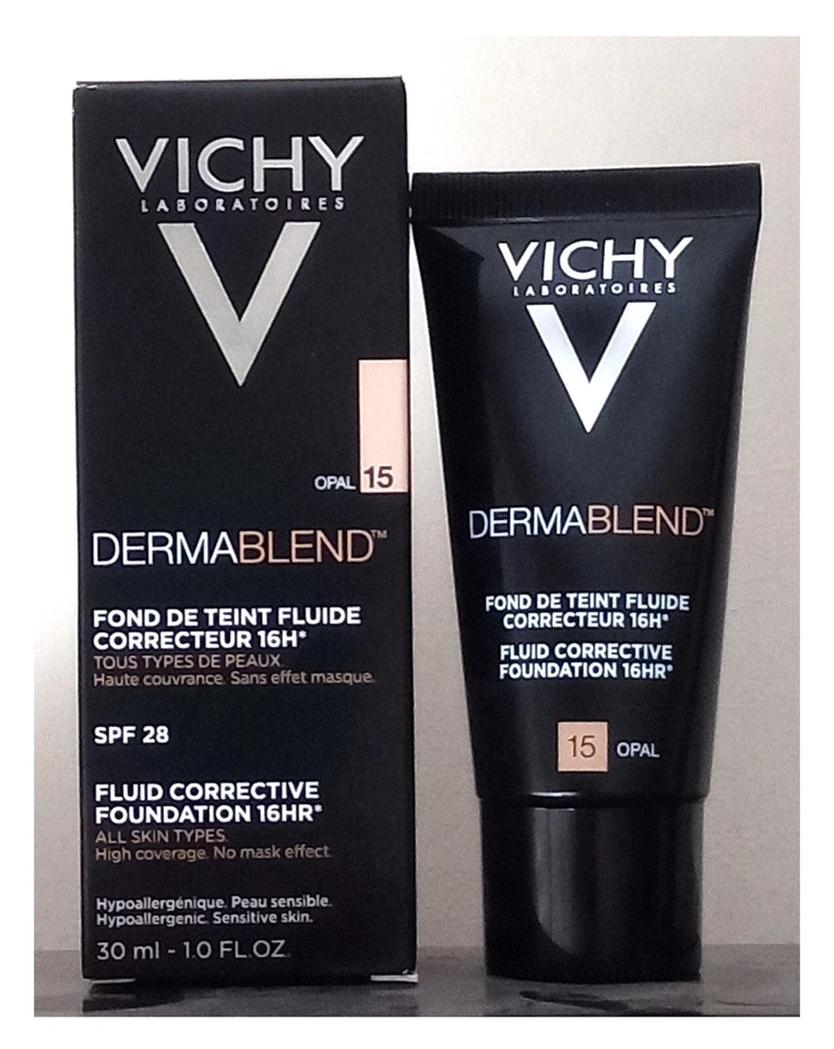 Base correctiva fluida Vichy Dermablend 16HR 30 ml - sombra 15 a 45 Foto 1 de 4