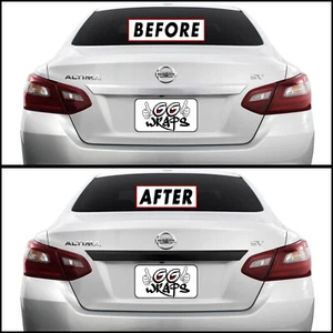 Chrome Delete Blackout Overlay para 2016-18 Nissan Altima Rear Trunk Trim - Imagen 1 de 4