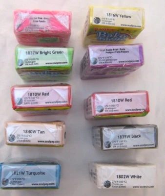 Lot of 10 Sculpey Bake Shop Oven Clay Mixed Colors 2.4oz - Image 1 of 4