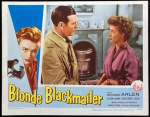 BLONDE BLACKMAILER Original Movie Lobby Card Poster Susan Shaw Film Noir Crime - Picture 1 of 2