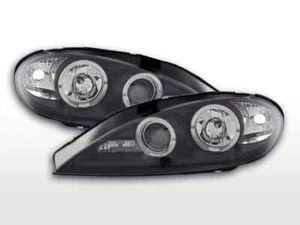 Juego de faros FK LED DRL anillo halo Renault Megane 1 MK1 3/5 puertas NEGRO 99-02 RHD - Imagen 1 de 7