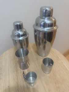 Unbranded 9 Piece Stainless Steel Martini / Alcohol Shaker 1/2/combo Shot Glass - Picture 1 of 9