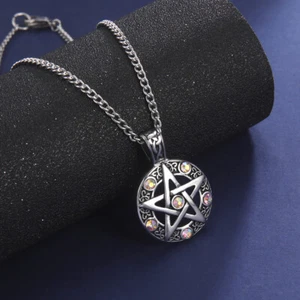 Vintage Pentagramm Pentagramm Anhänger für Rückspiegel Edelstahl Schlüsselanhänger - Bild 1 von 9