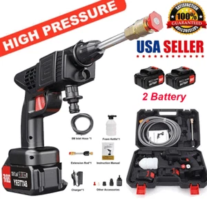 Cordless Electric High Pressure Water Spray Car Gun Portable Washer Cleaner Yard - Picture 1 of 21