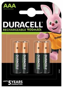 4 x Duracell Recharge Ultra Power Akkus Accus AAA Micro 900 mAh Duralock
