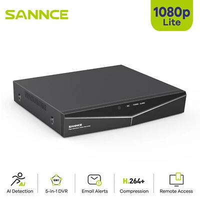 SANNCE 16CH 5IN1 1080P Digital Video Recorder DVR Human Detection Home Security - Image 1 of 4